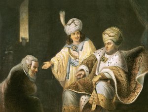 Jozef brengt zijn vader Jacob om de farao te ontmoeten