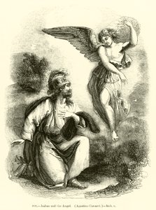 Jozua en de engel, Agostino Carracci, Jozua v