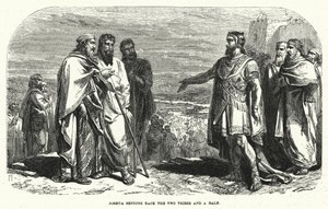 Jozua stuurt de twee en een halve stam terug (gravure)
