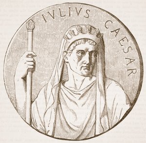 Julius Caesar, illustratie uit Cassells Illustrated History of England door English School