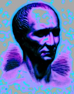 Julius Caesar, illustratie uit Cassells Illustrated Universal History door Edward Ollier, gepubliceerd 1890