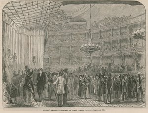 Julliens Promenade Concert in Covent Garden Theatre door English School