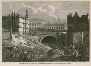 Kruising van de St Johns Wood en Metropolitan Railways door English School