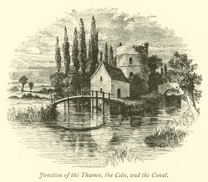 Kruising van de Theems, de Coln en het kanaal door English School