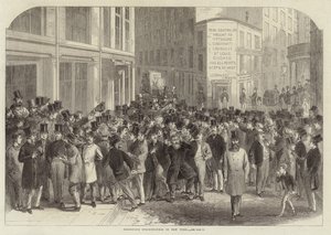 Straatbeursmakelaars in New York door English School