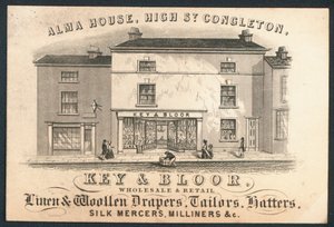Key and Bloor, groothandel en detailhandel in linnen en wol, kleermakers, hoedenmakers, zijdehandelaren, modistes door English School