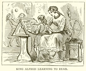 Koning Alfred leert lezen door English School