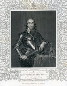 Koning Charles I (gravure door H. Robinson naar Van Dyck)