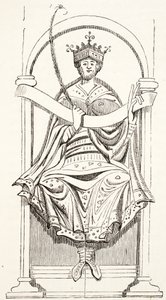 Koning Edgar (uit Cotton MS) door English School