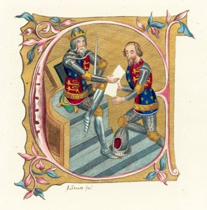 Koning Edward III en Prins Edward door English School