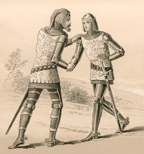 Koning Edward III begroet zijn zoon, de Zwarte Prins, na de slag bij Crecy