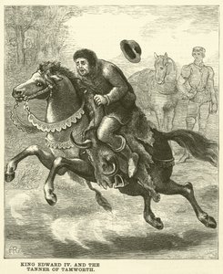 Koning Edward IV en de leerlooier van Tamworth (gravure) door English School
