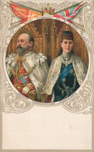 Koning Edward VII en koningin Alexandra door English School