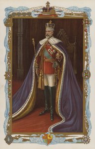 Koning Edward VII in kroningsgewaden door English School