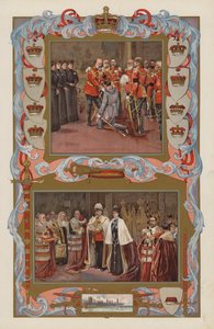 De eerste daden van koning Edward VII als soeverein in 1901 door English School