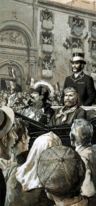 Koning Emmanuel werd publiekelijk uitgeroepen tot koning van Italië door Garibaldi