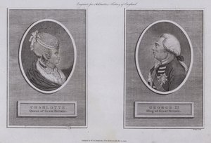 Koning George III en koningin Charlotte