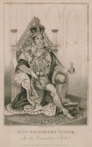 Koning George IV in zijn Kroningsgewaden door English School