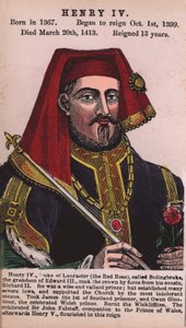 Koning Hendrik IV (gekleurde gravure) door English School