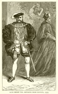Koning Hendrik VIII trekt zich terug uit de Raad, 1515 door English School
