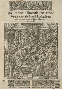 Koning Hendrik VIII vertrapt de paus