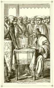 Koning Jan Ondertekent de Magna Charta door English School