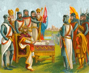 Koning Jan ondertekent de Magna Carta