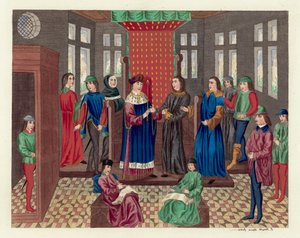 Koning Richard II doet afstand van zijn kroon en staat