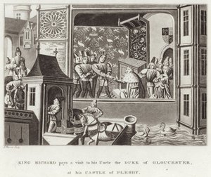 Koning Richard bezoekt zijn Oom, de Hertog van Gloucester, in zijn Kasteel van Pleshy