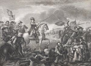 Koning Willem III bij de Slag aan de Boyne, 1690, uit 