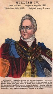 Koning Willem IV (gekleurde gravure)