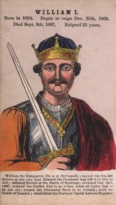 Koning Willem I (gekleurde gravure) door English School