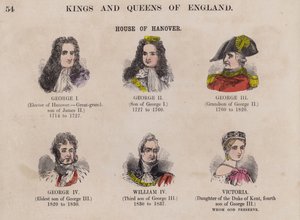 Koningen en koninginnen van Engeland en hun dynastieën door English School
