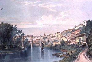 Knaresborough Viaduct, East and West Yorkshire Junction Railway, plaat 38 uit Rees
