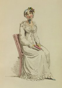 Ochtendjurk voor dames, modeplaat uit Ackermanns Repository of Arts, 1815 door English School