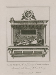 Monument van Lady Arabella, Gravin Weduwe van Nottingham in de Kapel van St Mary le Savoy
