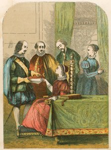 Lady Jane Grey aangespoord om de kroon te accepteren door English School