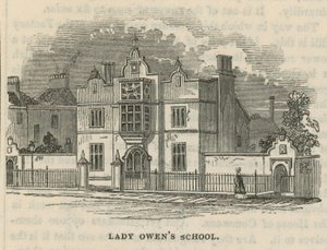Lady Owens school in Islington door English School