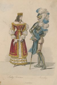 Lady Rowena en Ivanhoe door English School