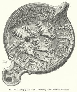Lamp (Circusspelen) in het British Museum (gravure) door English School