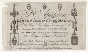 Lampmaker, handelskaart door English School