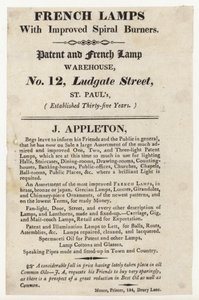 Lampmaker, handelskaart door English School