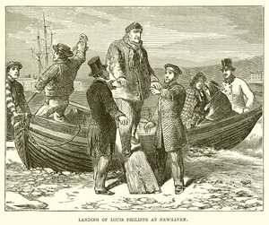 Aankomst van Louis Philippe in Newhaven door English School