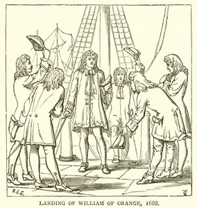 Landing van Willem van Oranje, 1688 door English School