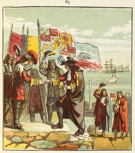 Landing van Willem van Oranje. Op 5 november 1688 viel Willem Engeland binnen. door English School