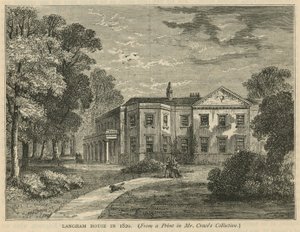 Langham House in 1820 door English School