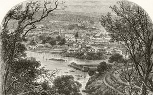 Launceston, Tasmanië, ca. 1880, uit 