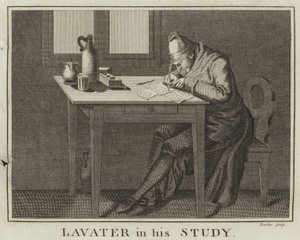 Lavater in zijn studeerkamer