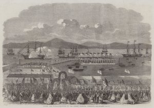 Het Leggen van de Eerste Steen van de Albert Haven, Greenock door English School