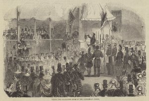 Het leggen van de eerste steen van de Caledonian School door English School